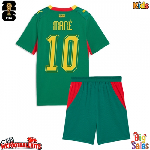 Senegal Sadio Mane #10 Replica Away Stadium Kit for Kids World Cup 2026 Short Sleeve (+ pants)